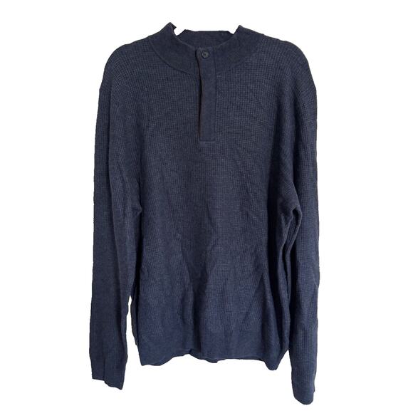 NWT Jos A Bank Reserve Pull Over Sweater Men’s XL Dark Blue Soft 90% Wool - Picture 1 of 7
